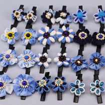 Tie-dye hairpin wholesale blue dye hairpin Dali ethnic style blue dye tie-dye hairpin fresh and sweet style Lijiang blue dye