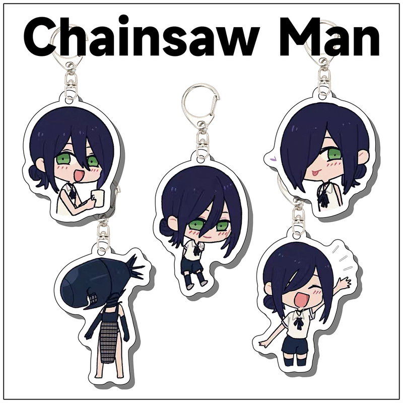 Chainsaw Man Merchandise Q Version Acrylic Keychain Laisi Electric Shock Backpack Pendant