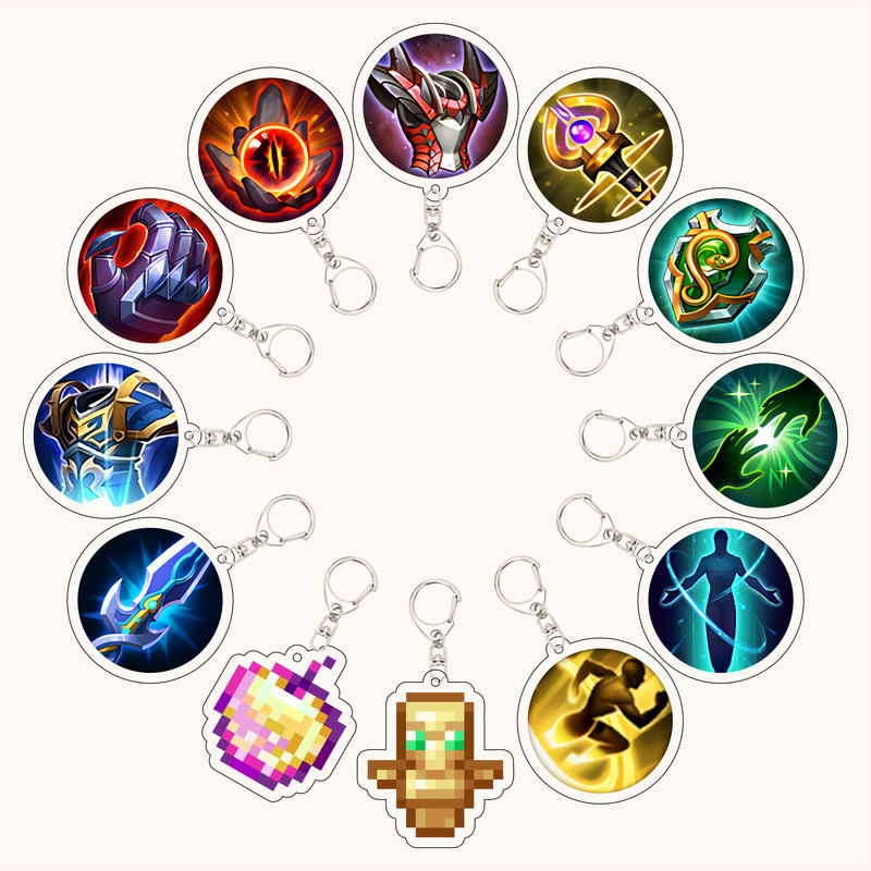 Resurrection Armor, Death God's Knife, Immortality Totem Pendant, Four-Piece Full Set, Official Honor of Kings Merchandise, Same Style Keychain