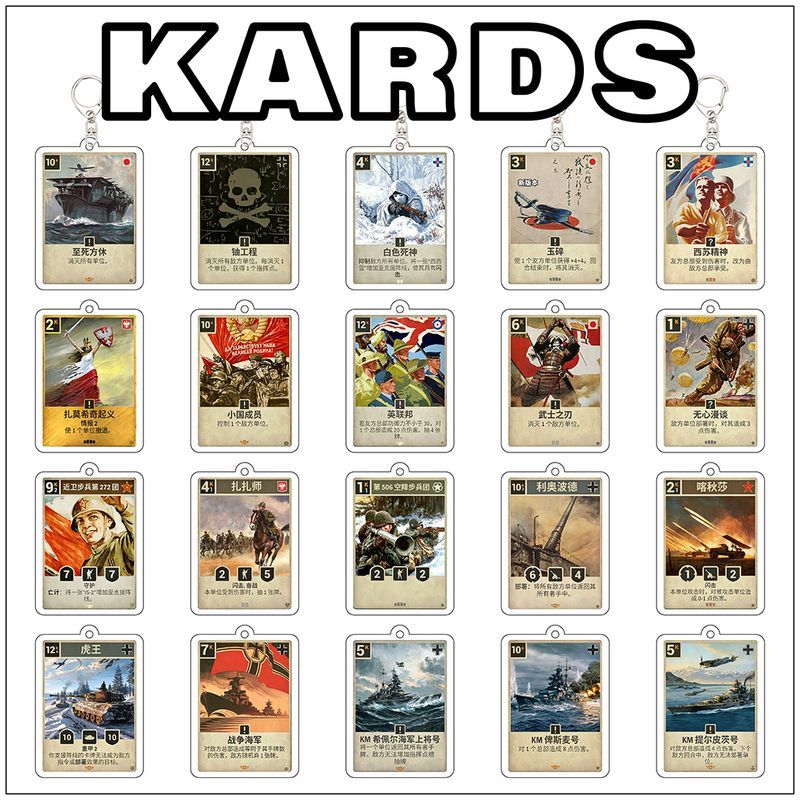 Kards World War Ii Card Peripherals, Uranium Engineering Acrylic Keychain, Toy, Backpack Pendant, Birthday Gift Kards World War Ii Card Peripherals, Uranium Engineering Acrylic Keychain, Toy, Backpack Pendant, Birthday Gift