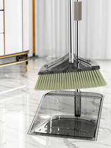 Tea flower sweep to combine the dustpan suit combined family with transparent light and luxurious soft hair broom toilet without sticking to the hair broom