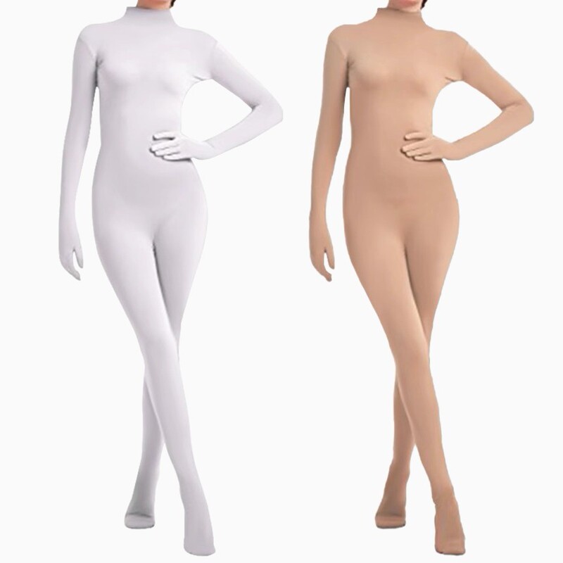 Children's and Adult's Animal Costume Base Layer Bodysuit High-Neck Solid Color Cosplay Outfit Tight-Fitting Clothing