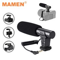 MAMEN Video Recording Microphone with Long Spring Cable Plug