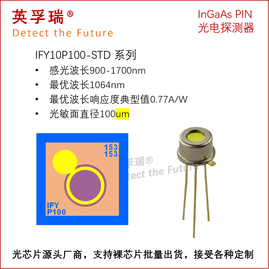 英孚瑞900-1700nm &phi;100um 1064nm 铟镓砷InGaAs PIN光电探测器