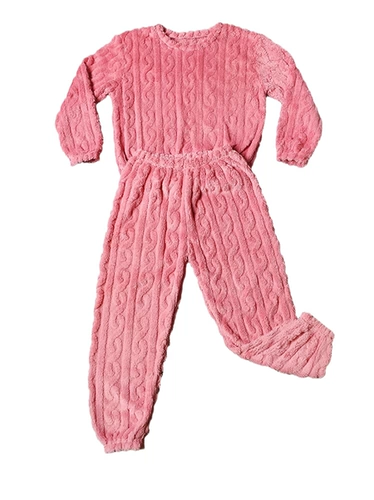 Зимний однотонный бархатный комплект, удерживающая тепло пижама, парная одежда для влюбленных, 2023, увеличенная толщина