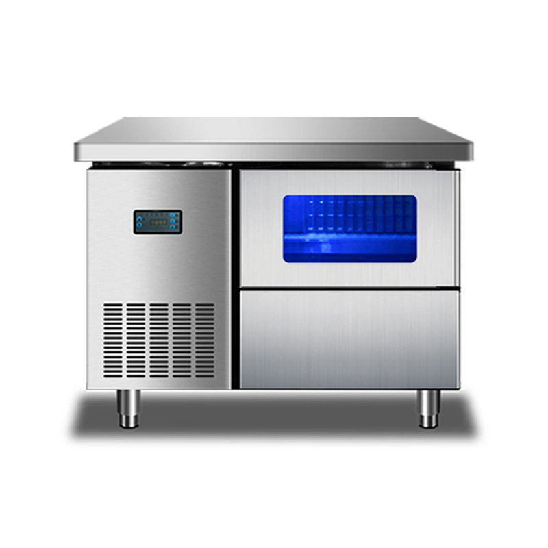 Commercial Ice Machine, Fully Automatic Bar Console, All-In-One Machine, Milk Tea Shop, Large Large Ice Tray, Square Ice Air Cooler