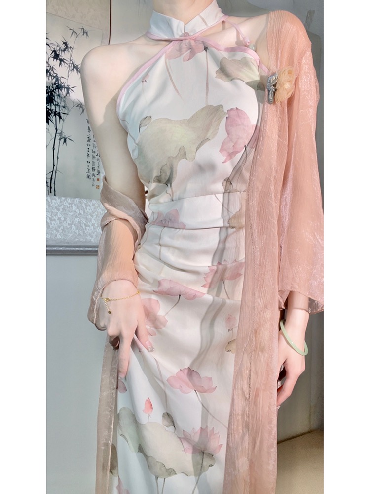  L+E model: long shawl-delivery chest flower code  