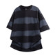 ins Tie-Dye American Style 280g Heavy Cotton Short-Sleeve T-Shirt for Men, Trendy Brand, Loose Striped Color-Block High Street Top, Summer Style