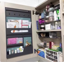 Mirror back panel beauty storage rack without punching bathroom cabinet door rear rack mirror cabinet cosmetics plastic large mirror cabinet