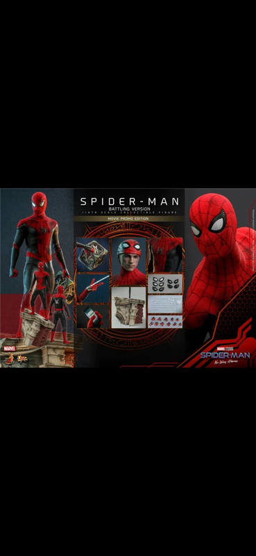 Ht Hottoys 1/6 Mms625 Spider-Man: No Way Home Red and Black Spider-Man Battle-Damaged Version Ht Hottoys 1/6 Mms625 Spider-Man: No Way Home Red and Black Spider-Man Battle-Damaged Version