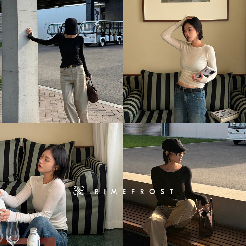 Rimefrost 26/A Fine Imitation Silk Cashmere Seamless One-Piece Woven Base Shirt