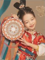 Upper Tambourine Dunhuang Feitian Tambourine Xinjiang Uyghur Tambourine Exotic Ribbon Drum Props Tang Drum Dance Instrument