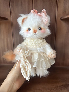 [Material Pack] Handmade Doll Little Cat DIY Material Pack Finished Sewing Fabric Doll
