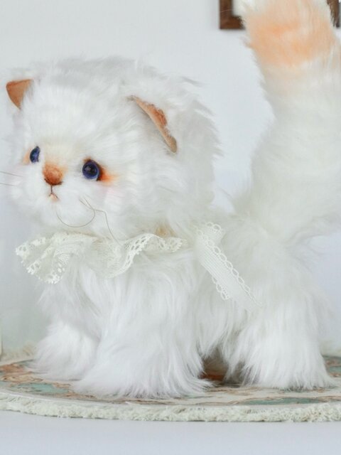 [Material Pack] Handmade Doll Little Cat DIY Material Pack Finished Sewing Fabric Doll