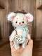 Rat, Little White Mouse Overalls, Mouse Handmade DIY Joint Doll, Hand Puppet Material Package