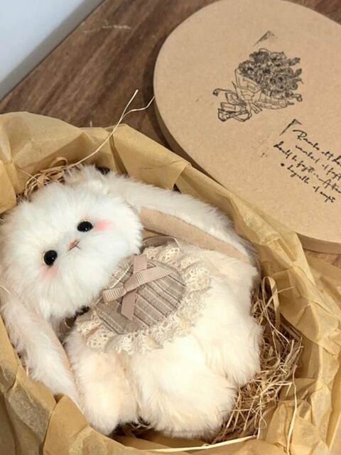 [Finished Gift Box] Handmade Joint Doll Lop-Eared Rabbit Cute Bunny Plush Doll Birthday Gift