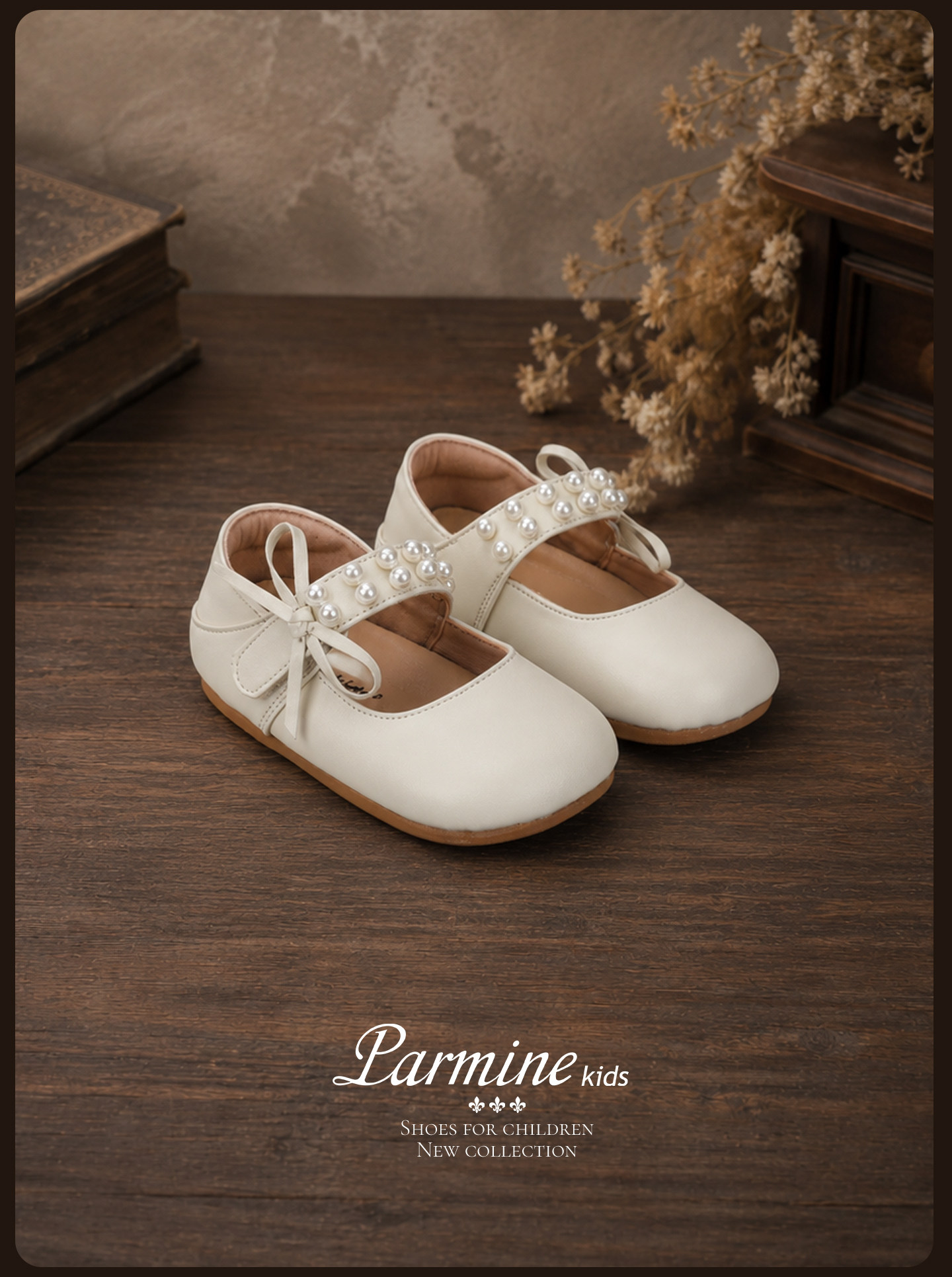 Genuine Leather Girls' Leather Shoes, Stylish New Spring and Autumn Models, Simple Indoor Pearl Princess Shoes for Kindergarten Toddlers — 17