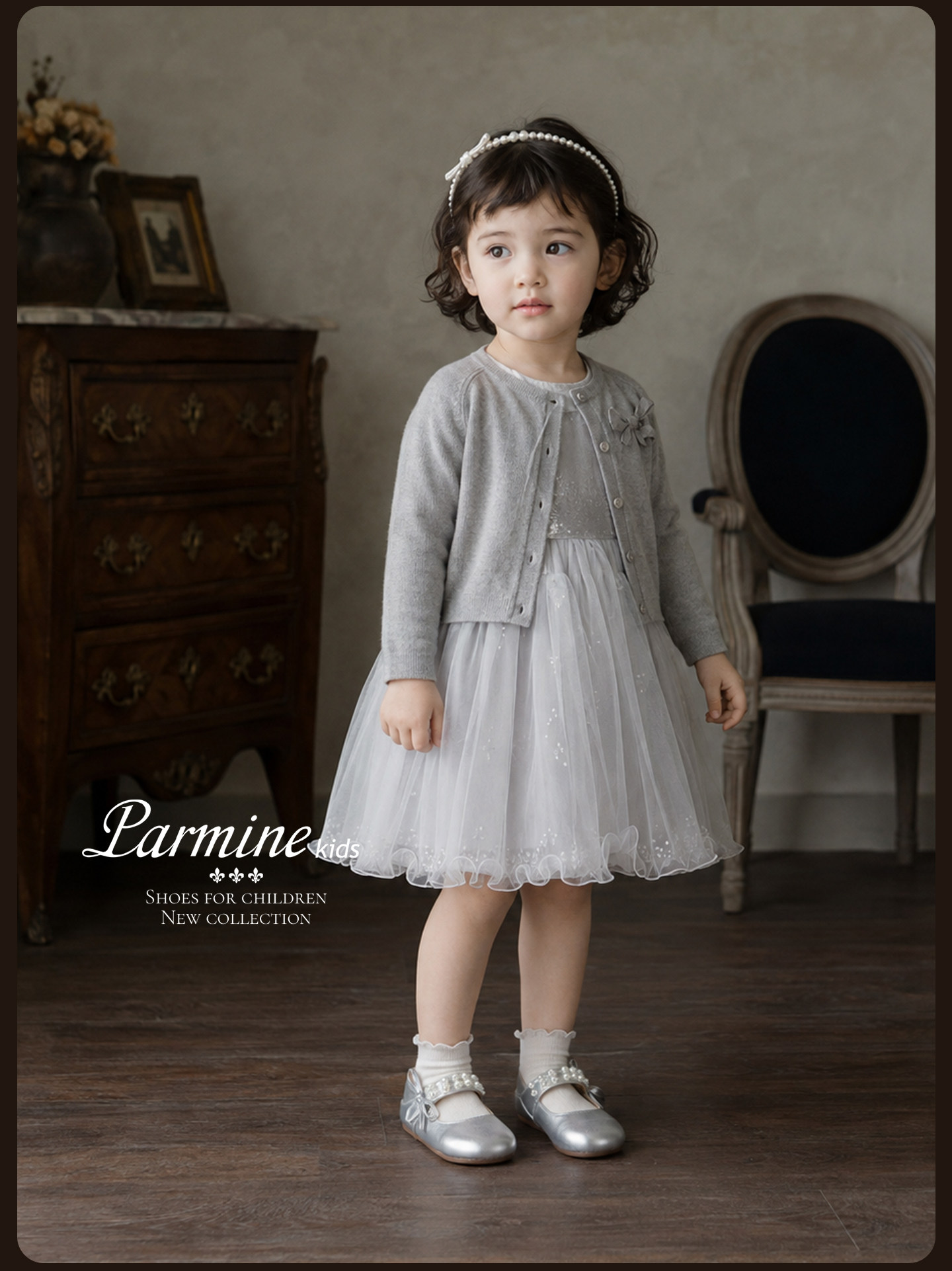 Genuine Leather Girls' Leather Shoes, Stylish New Spring and Autumn Models, Simple Indoor Pearl Princess Shoes for Kindergarten Toddlers — 12