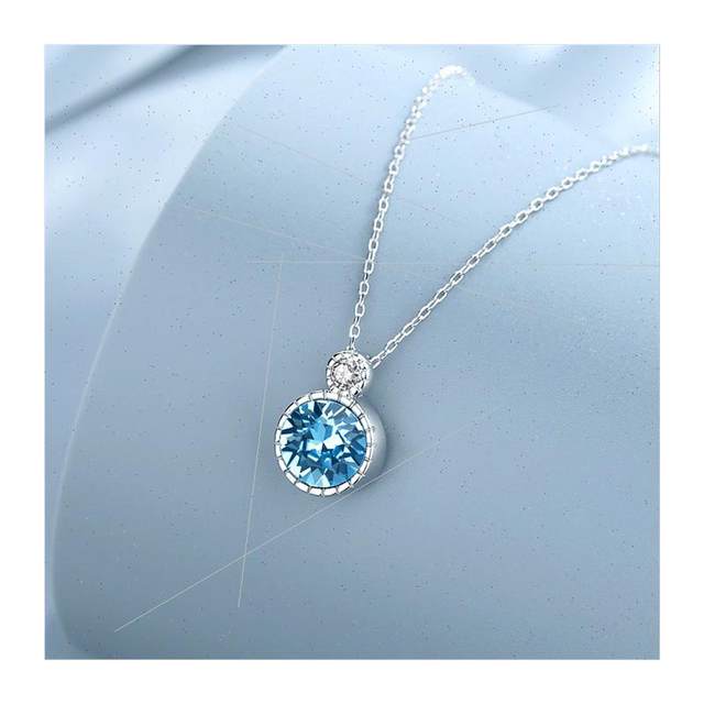 s925 silvernecklacefemalesimplecollarbonechainoceanhe