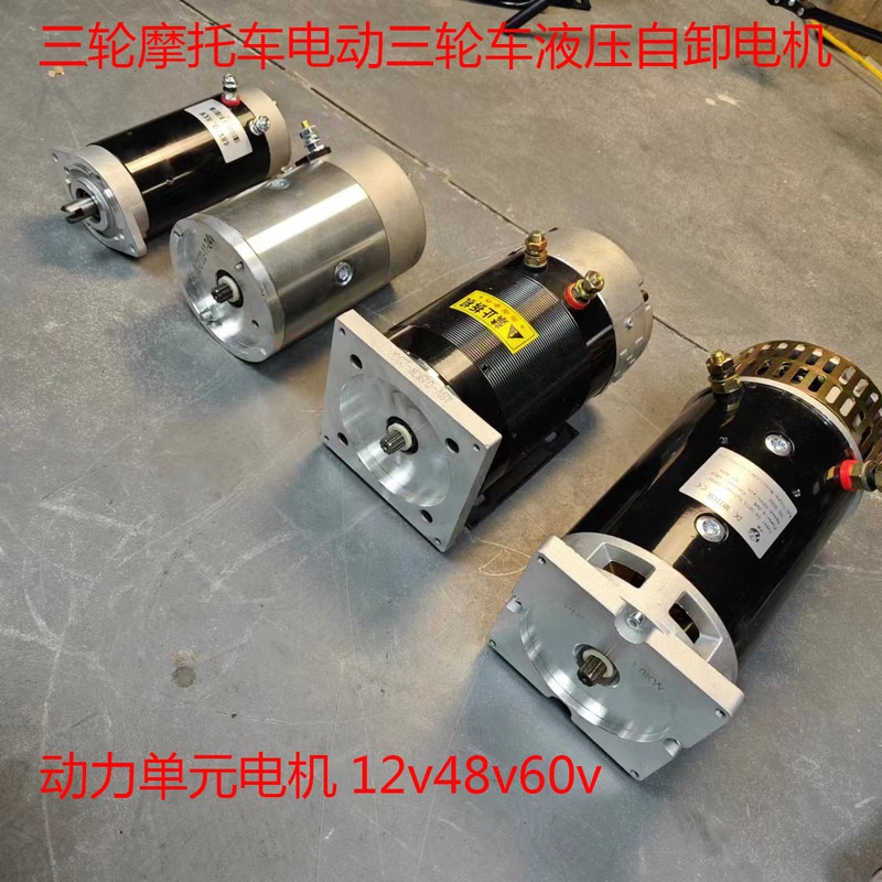 Three-Wheeled Motorcycle, Small Truck, Electric Hydraulic Dump Power Unit, High-Power Motor 12V24V48V60V