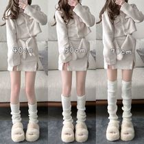 Autumn Winter Warm Vertical Strips Knitted Heaps Socks Socks kit Daily jk adolescent calf socks Shot girl Anti-chilling 100 lap leg jacket