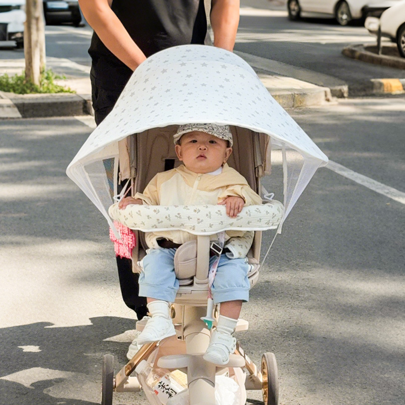 Baby Stroller Sunshade Umbrella, Summer Sun Protection Canopy, Extended Sunshade, Anti-Uv Folding Canopy, Universal Canopy for Baby Strollers