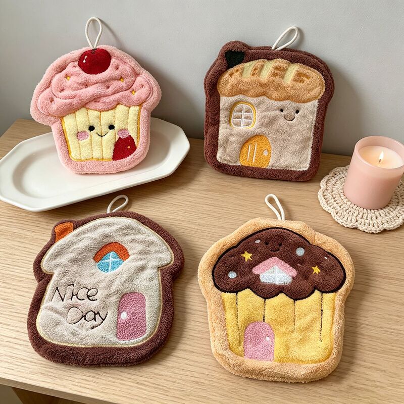 Cute Decorative Hanging Hand Towel for Baking, Kitchen, Bathroom, and Restroom, Absorbent Hand Towel, Creative