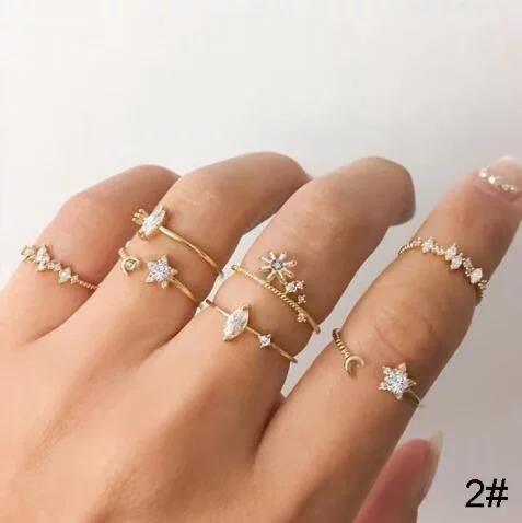 Набор колец vintage love, женские, сплав, регулируемые штабелируемые, 1 шт.
