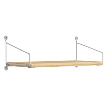 Internet celebrity bedroom decoration wall hanging bookshelf wall one-word partition wall storage rack solid wood punch-free wall hanging