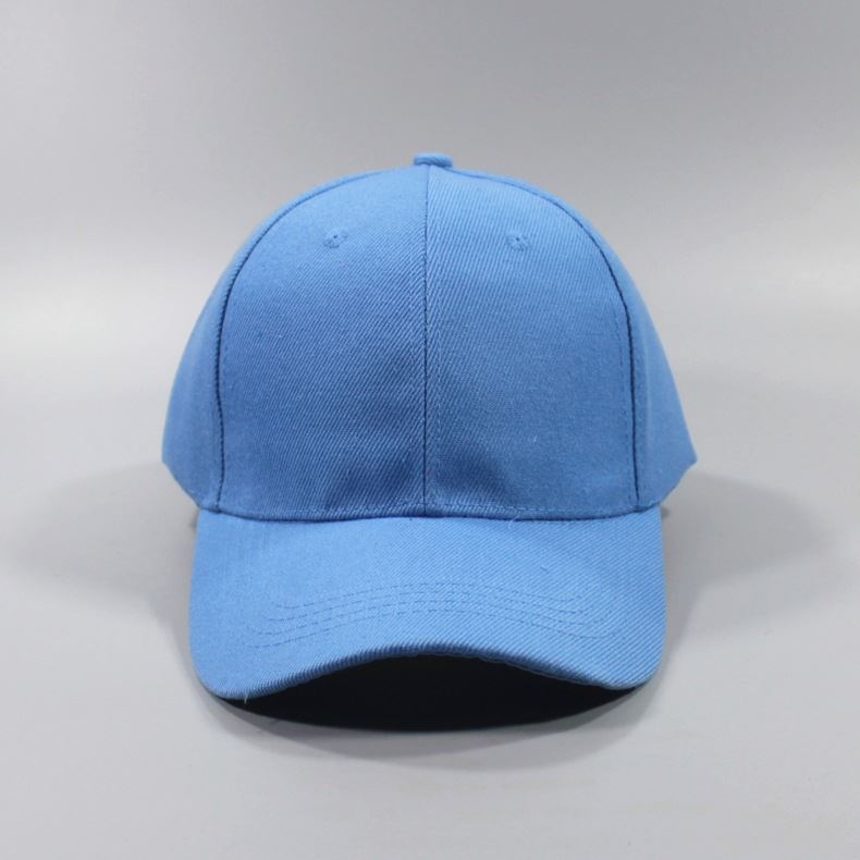 100% Cotton Pure White Solid Color Student Sports Day Military Training Activity Duck Bill Cap Unisex Face-Flattering Sun Protection Hard Top Baseball Cap