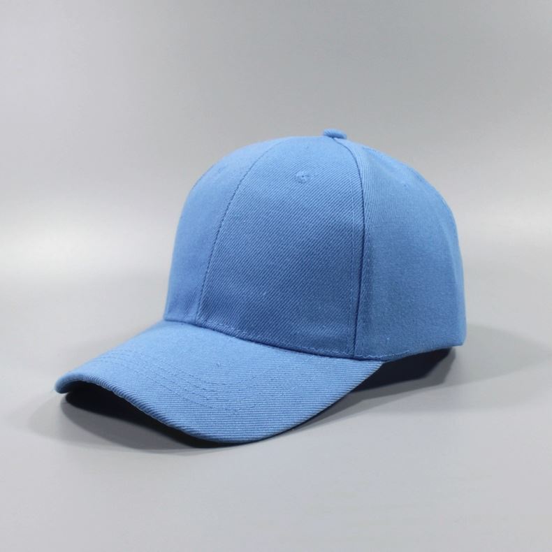100% Cotton Pure White Solid Color Student Sports Day Military Training Activity Duck Bill Cap Unisex Face-Flattering Sun Protection Hard Top Baseball Cap