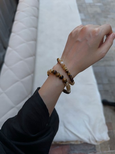 Aura Strings 珈奈 虎眼石黄玉和田玉手串情侣款转运配饰礼物