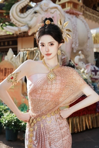 New Dai clothing thin Northeast large flower cloth skirt Xunpu hairpin flower clothing Xishuangbanna suit Wave Water Festival