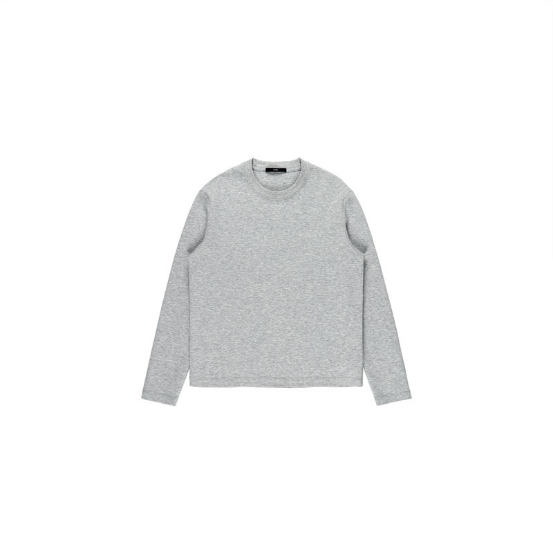 Pnk 25Aw Long-Staple Cotton Regular Shoulder Long-Sleeve Fitted Texture Small Neckline Warm Base Solid Color Advanced T-Shirt