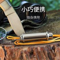 Stainless steel whistle high volume outdoor survival whistle field high frequency lifesaving whistle double hole blast basketball referee whistle