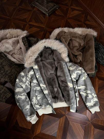 Oclin-Cuello de piel desmontable de visón, multiforma, tallado en montaña, camuflaje, antiguo, para rascar, a prueba de viento, súper pesado, a prueba de frío