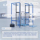 Lifting platform freight elevator guide rail type factory warehouse double-track electro-hydraulic 2 tons 5 tons anti-falling car lifting machine