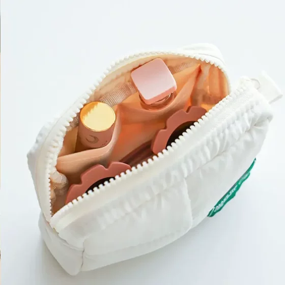 Multifunctional Cosmetic Storage Bag, Travel Portable Coin Purse, Small Power Bank, Data Cable Bag, Thickened and Anti-Collision