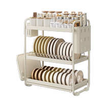 Kitchen dish storage rack household dish rack drain rack countertop drying dish chopsticks chopping board storage rack 2542