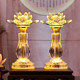 莲花灯新款家用一对插电LED七彩水晶荷花灯供灯插电式黄光财神灯