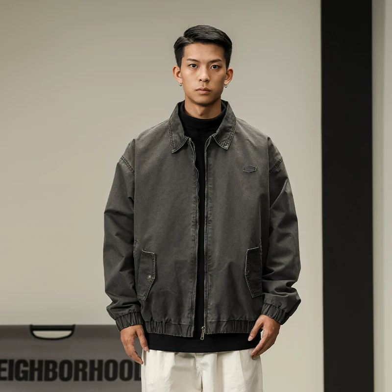 RHRB Ретро мужская осенняя куртка, американский стиль, oversize
