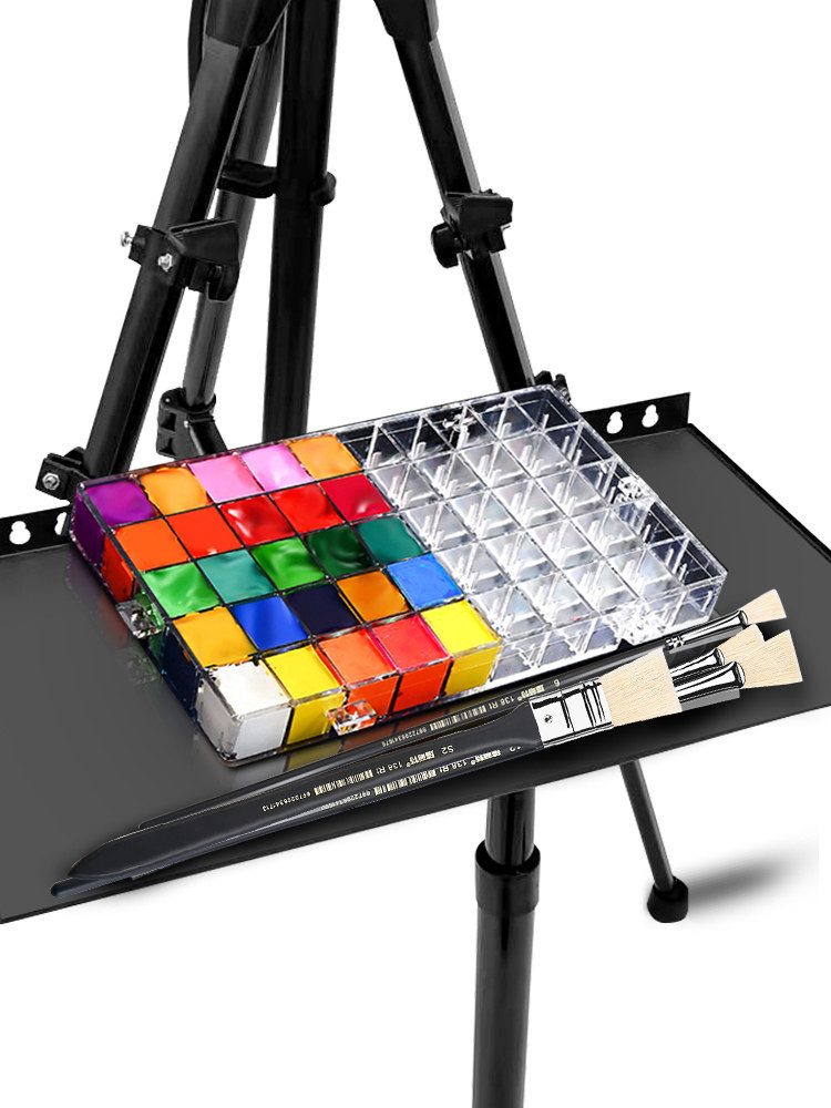Rui Mengte Easel Tray, Special Watercolor Paint Support Stand for Art Students, Foldable and Portable Tripod-Style Easel for Training, Exam, Sketching, and Drawing Board Stand