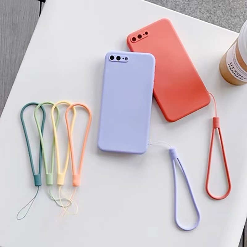 Short Liquid Silicone Phone Lanyard Keychain Strap, Anti-Drop Universal Phone Case Wrist Strap, Durable Hanging Chain