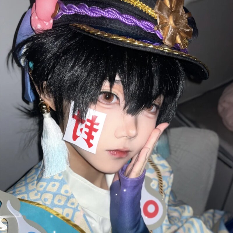 地缚少年花子君cos黑色假头发,柚木普男士仿真短毛全发套!(๑•̀ㅂ•́)و _COSPLAY配件_淘宝游戏网