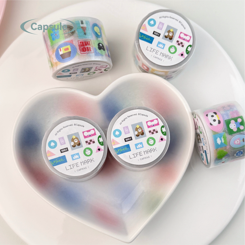 Life Marker Cute Capsule Vol.8 Original Korean-Style Cute Fresh Journal Cutting Film Tape Sticker 5m Roll