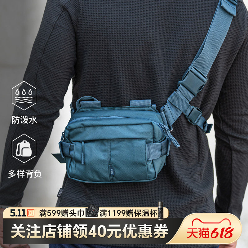 American 5.11 Outdoor Casual Shoulder Bag, Water-Repellent Tactical Crossbody Bag, 511 Multifunctional Lv6 Waist Bag 56702