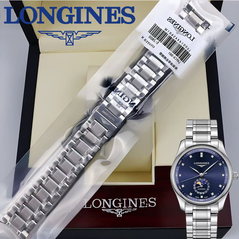 Longines Master Watch Strap Original Moon Phase Eight-Pin Steel Strap L2.628 793 755 673 909 Watch Chain Accessories Longines Master Watch Strap Original Moon Phase Eight-Pin Steel Strap L2.628 793 755 673 909 Watch Chain Accessories