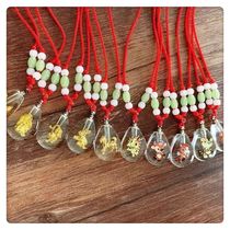 Baby fetal hair pendant twelve zodiac fetal hair souvenir baby newborn DIY pendant crystal baby pendant