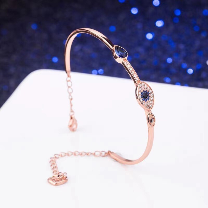 Eye Bracelet Angel Eye Bangle for Women, Light Luxury Niche Jewelry, Simple and Versatile, Devil's Eye Gift for Girlfriend or Best Friend