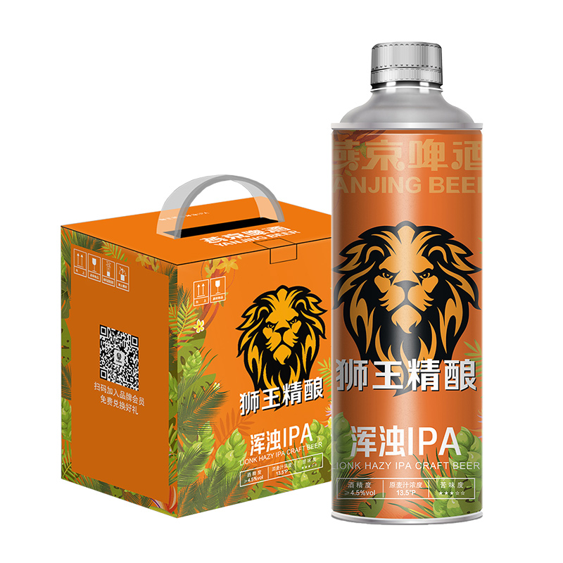 1L*6【狮王】精酿浑浊IPA啤酒